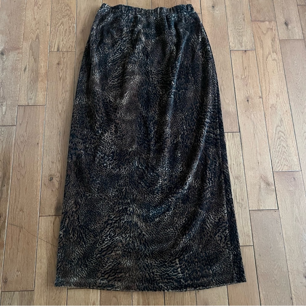 Jones New York Vintage Leopard Print Maxi Skirt - Size Medium